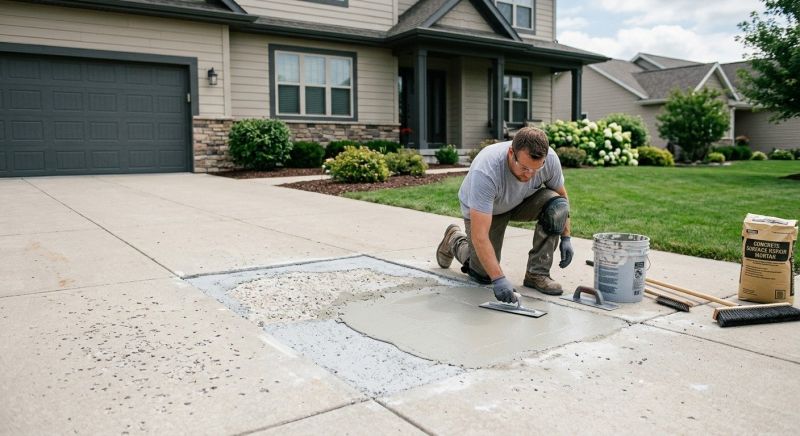 Cement Driveway Repair in Des Moines, IA