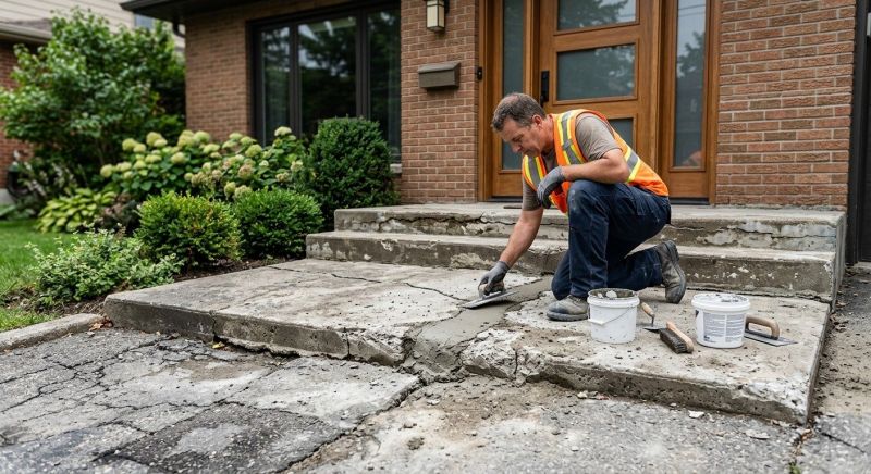Entryway Concrete Repair in West Des Moines, IA